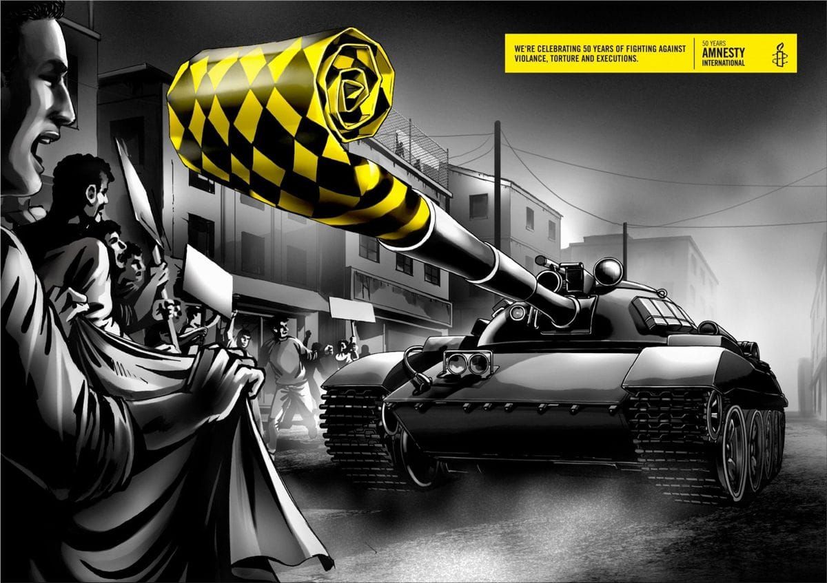 Amnesty International 50 years|Amnesty International ads Amnesty Internationa