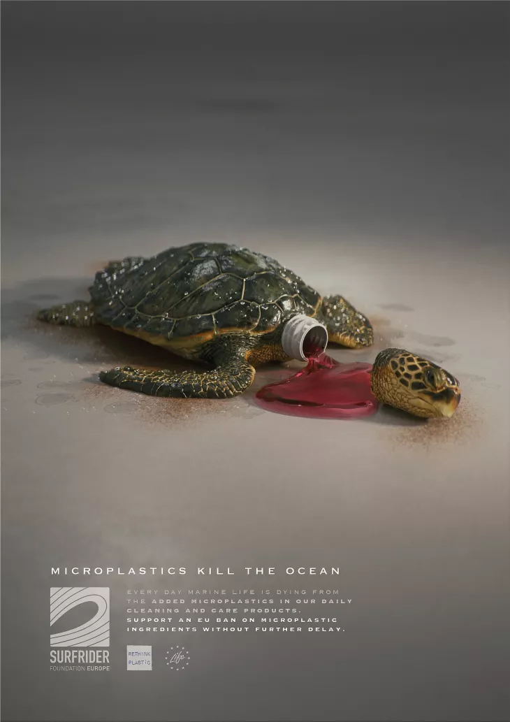 Surfrider Foundation "Microplastics kill the ocean"