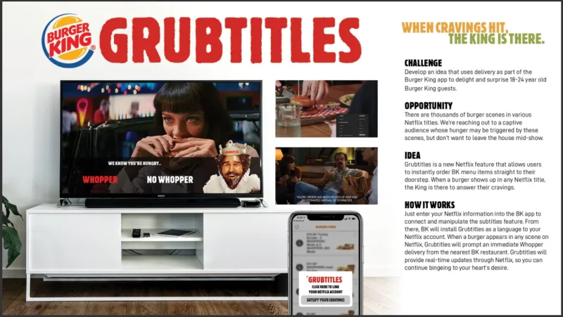 Burger King "Grubtitles" national language of the burger kingdom