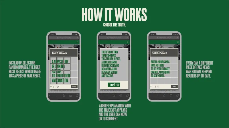 Metro Jornal "Captcha against Fake News"