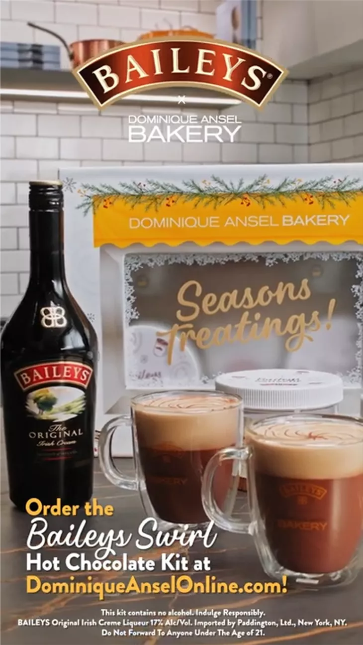 Baileys Swirl Hot Chocolate Kit at Dominique Ansel Bakery!