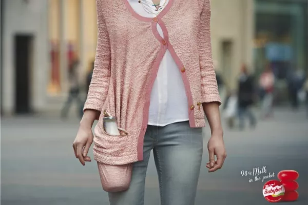 Babybel "98% Milk in the pocket."