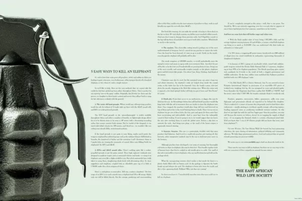 East African Wildlife Society print