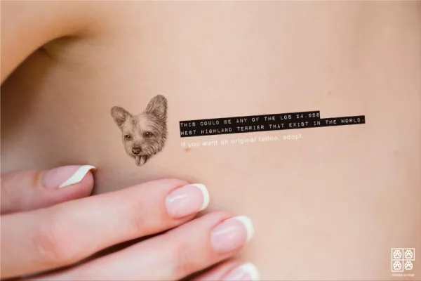 Homeless Animals "If you want an original tattoo, adopt!"