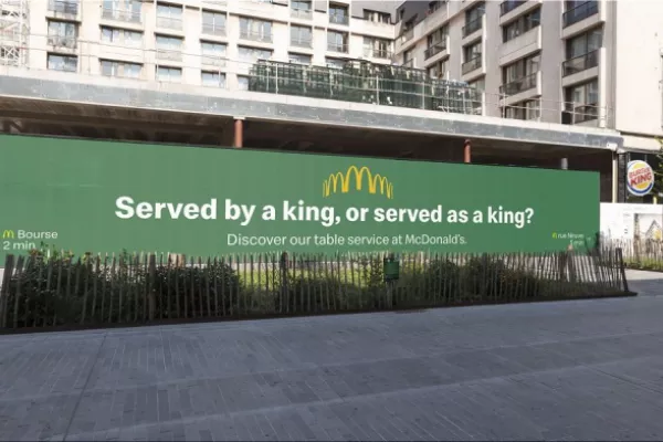 McDonald's "Served by a king, or served as a king?"