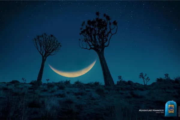 Ticket To The Moon: "Adventure Hammock since 1996" by Hakuhodo