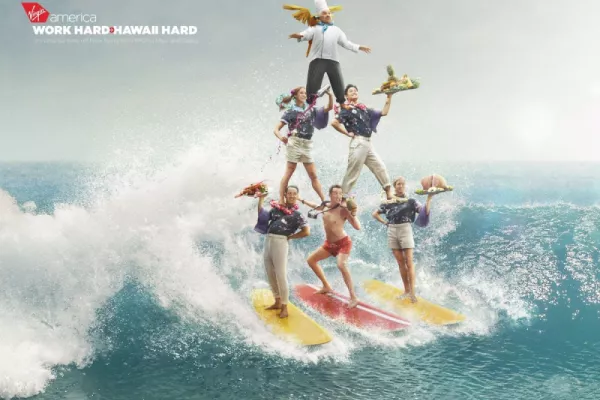Virgin: work hard hawaii hard