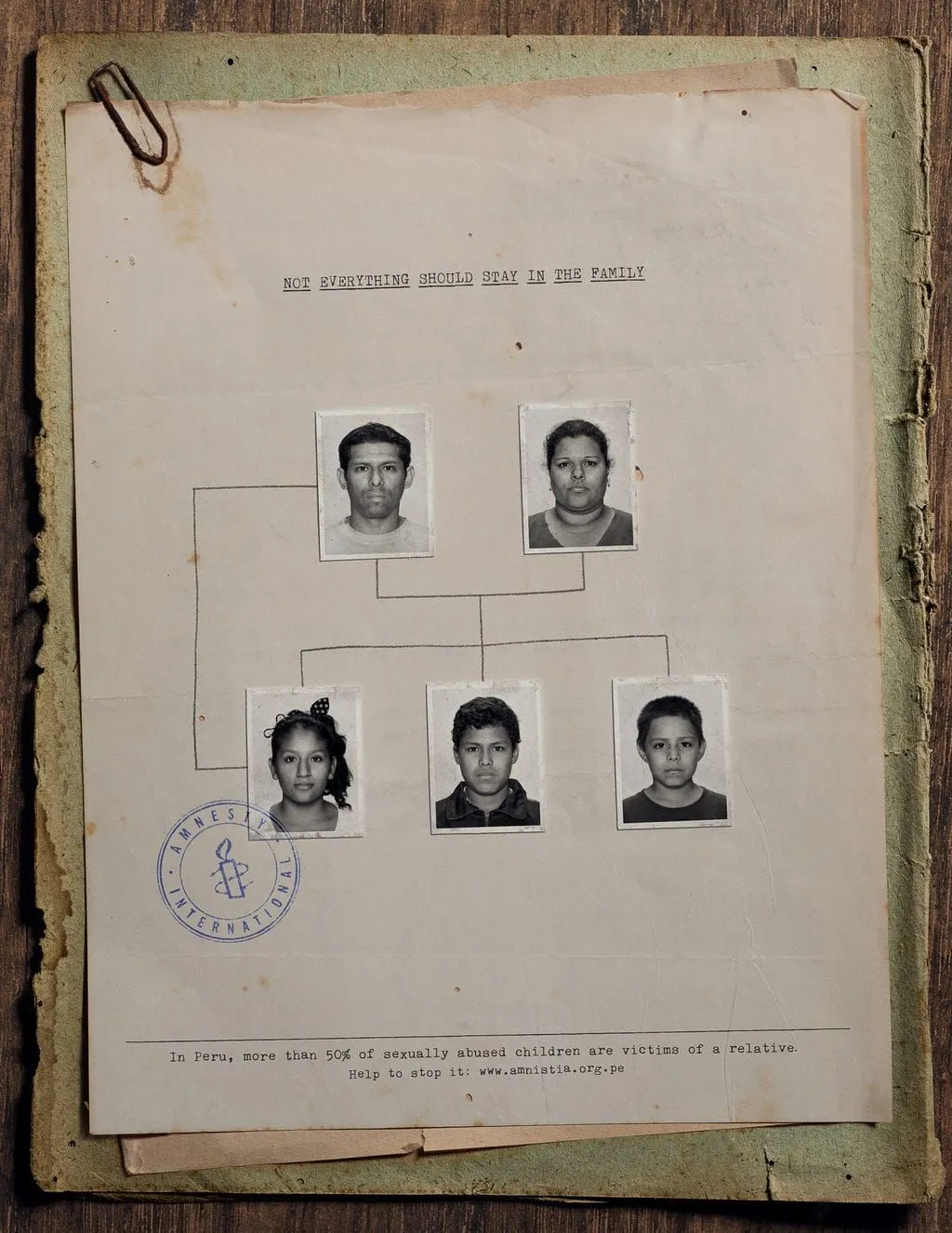 Amnesty International: Not everything should stay in the family.
