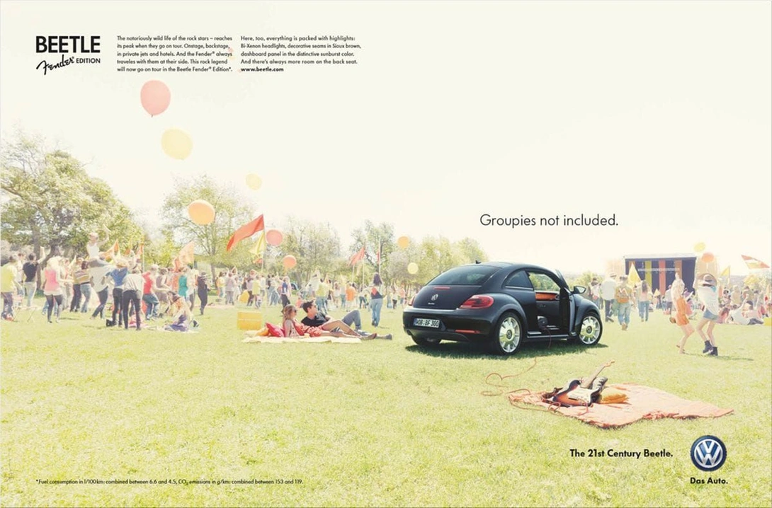 Beetle Fender Edition ads