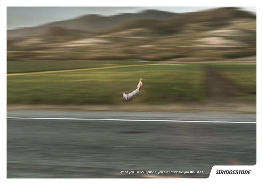 Bridgestone: When you use your phone, you are not where you should be.