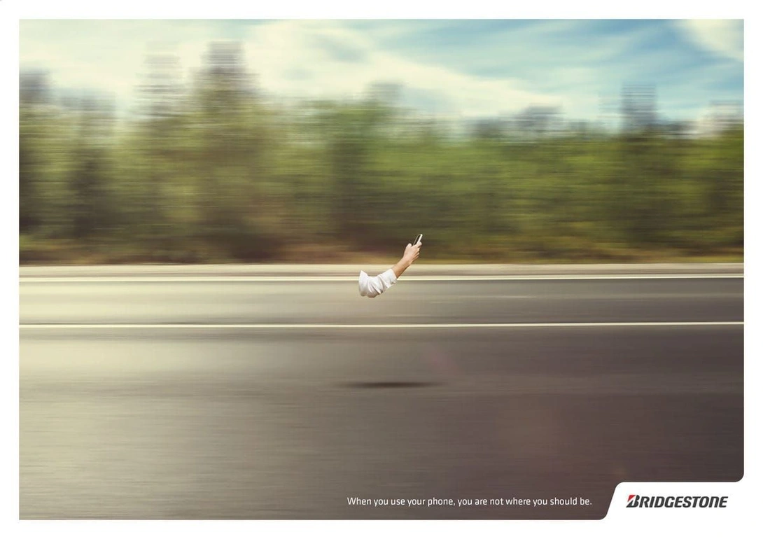 Bridgestone: When you use your phone, you are not where you should be.