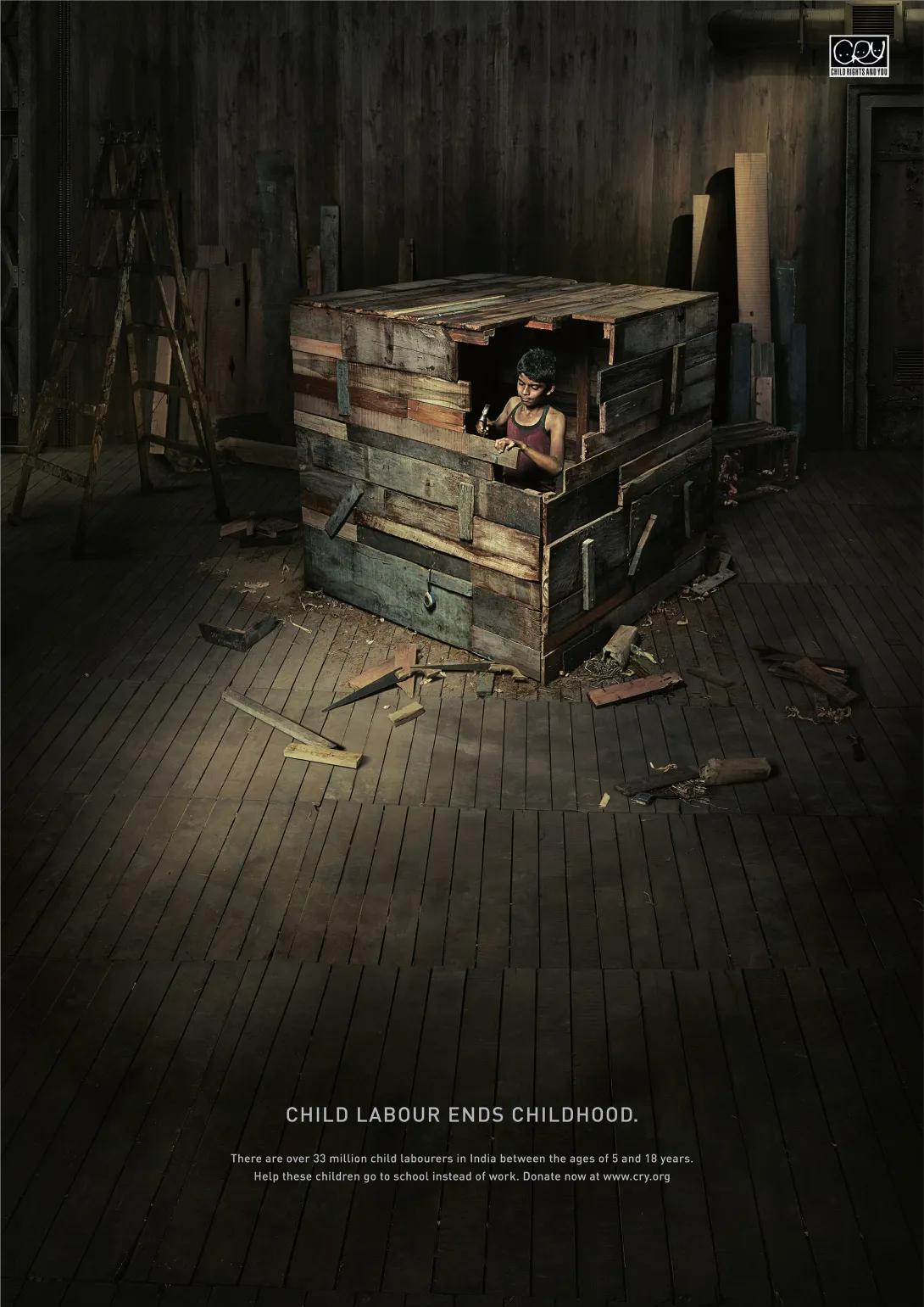 CRY "Child labour ends childhood"