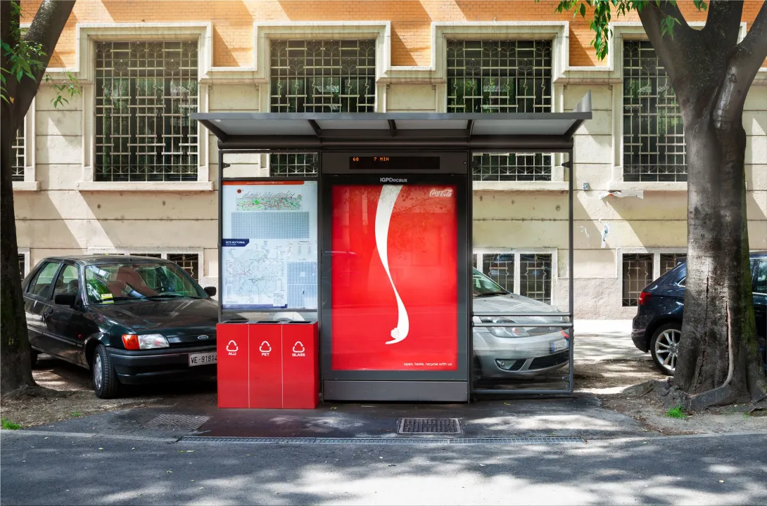 Coca-Cola "open, taste, recycle with us"