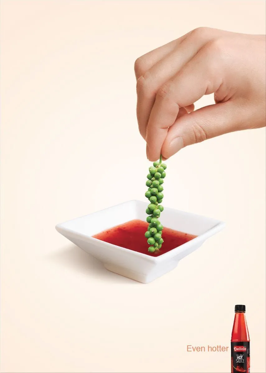 Delicio Hot Sauce print ads