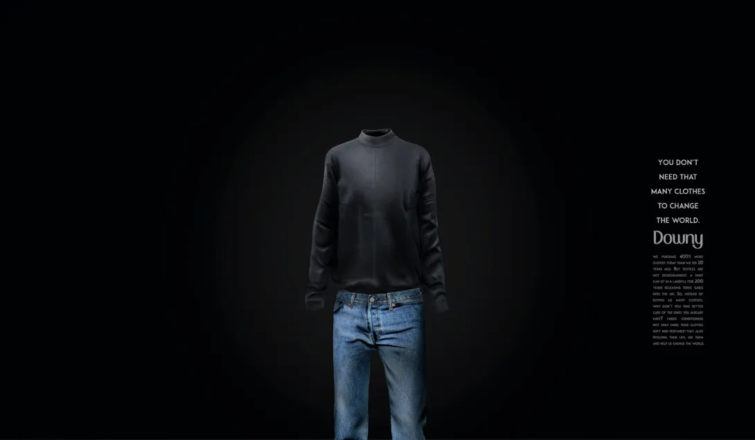 Downy "You don't need that many clothes to change the world"