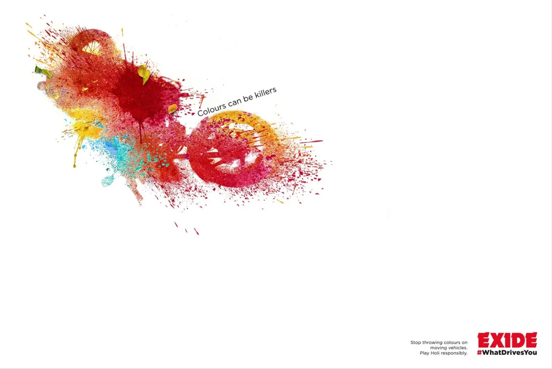 Exide: "COLOURS CAN BE KILLERS"