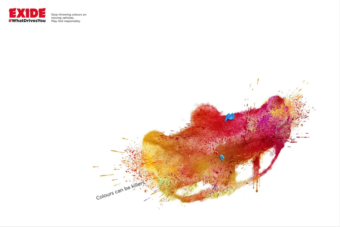 Exide: "COLOURS CAN BE KILLERS"