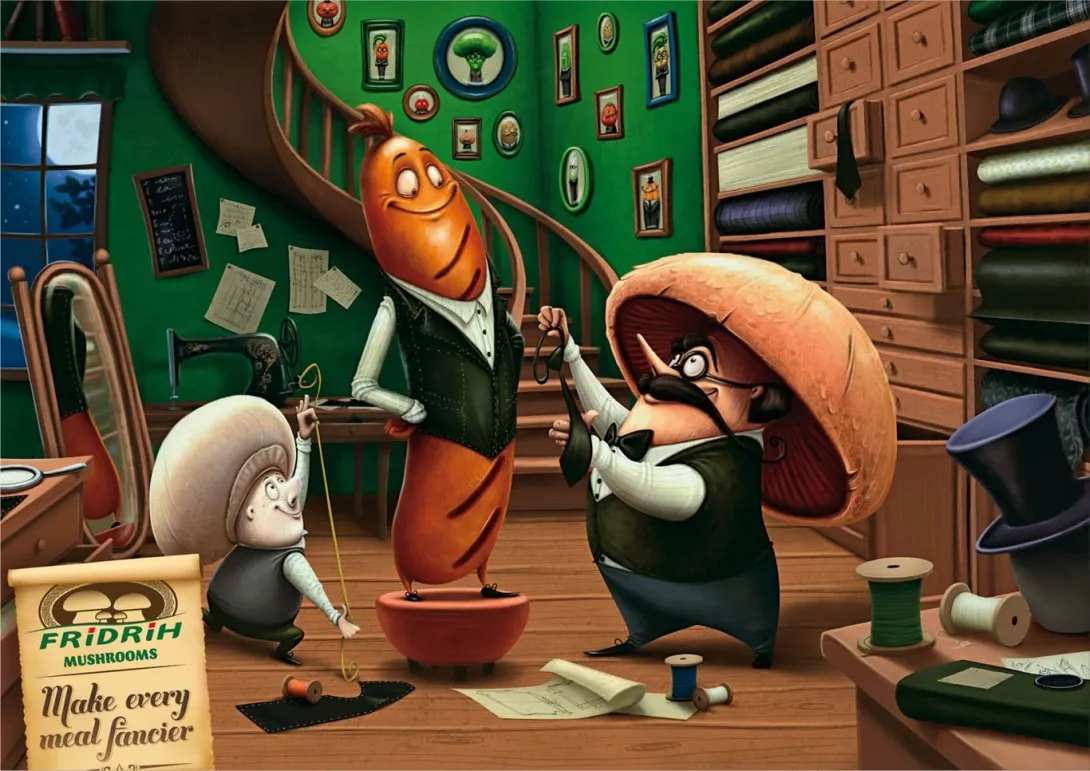 Fridrih Mushrooms ads
