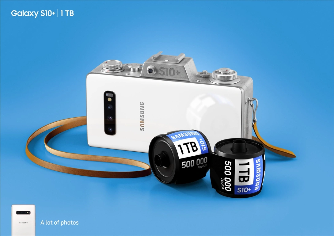 Samsung "Galaxy S10+ 1TB. A lot of photos."