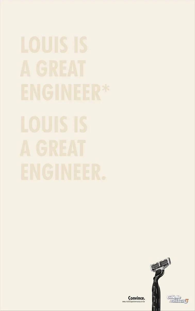 Gillette print ads