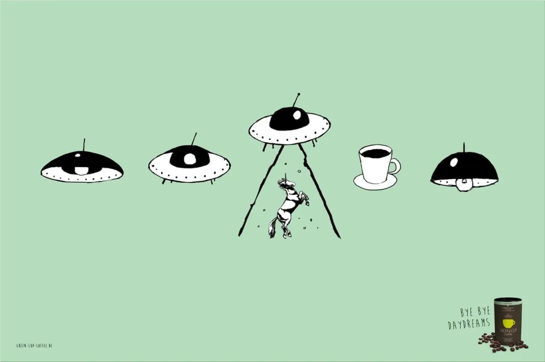Green Cup Coffee print ads