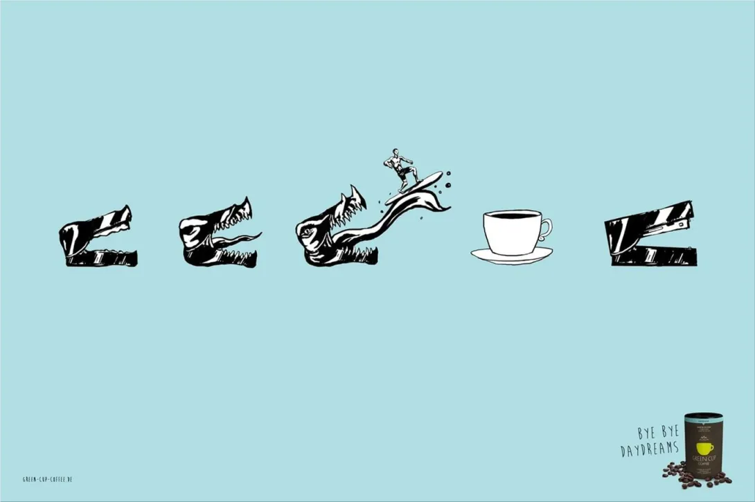 Green Cup Coffee print