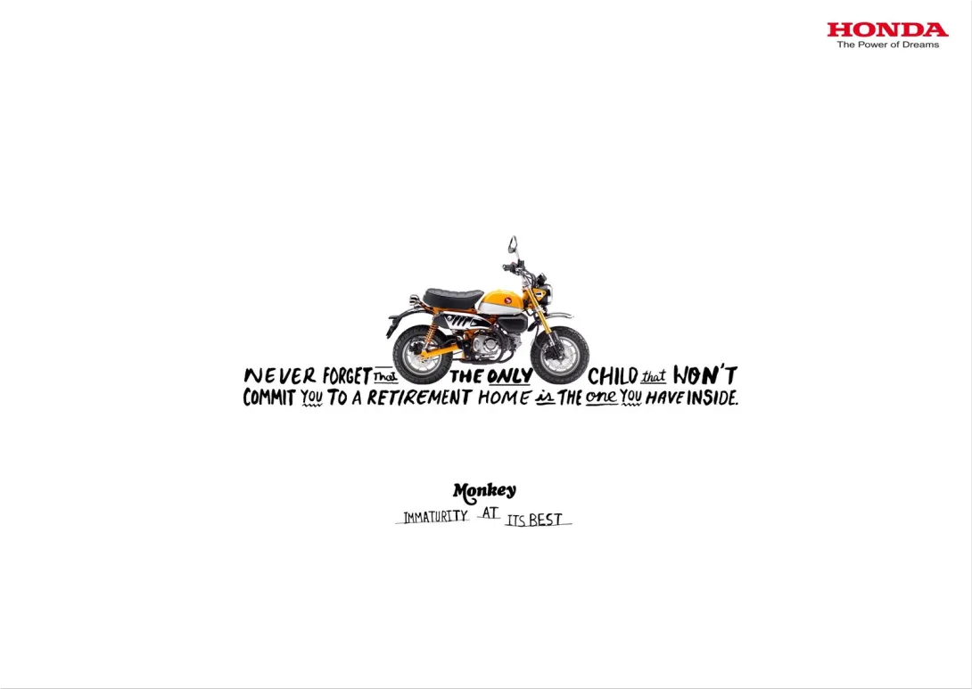 Honda "Monkey - Immaturity at its best"