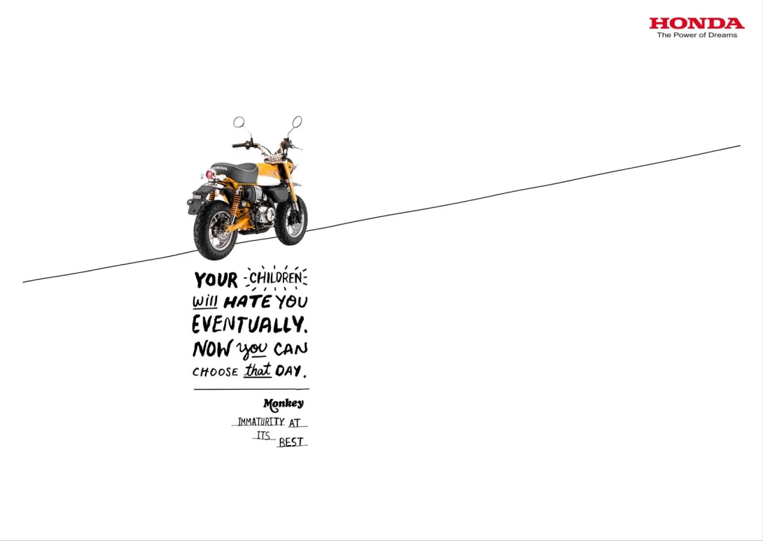 Honda "Monkey - Immaturity at its best"