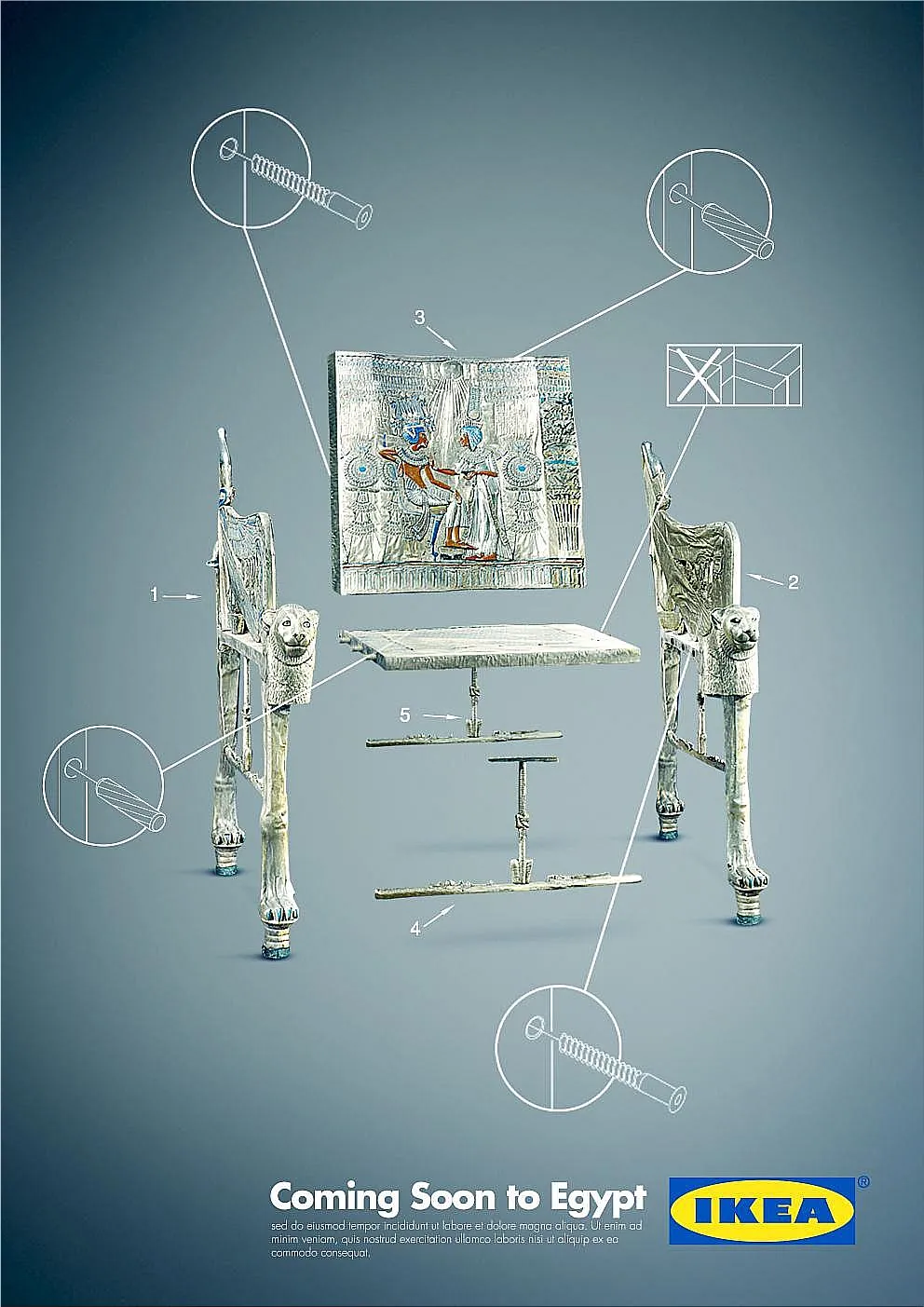 IKEA is playing with Egyptian artefacts