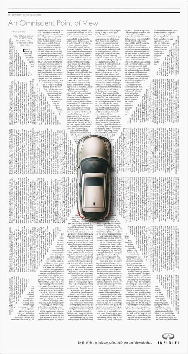 Infiniti ads