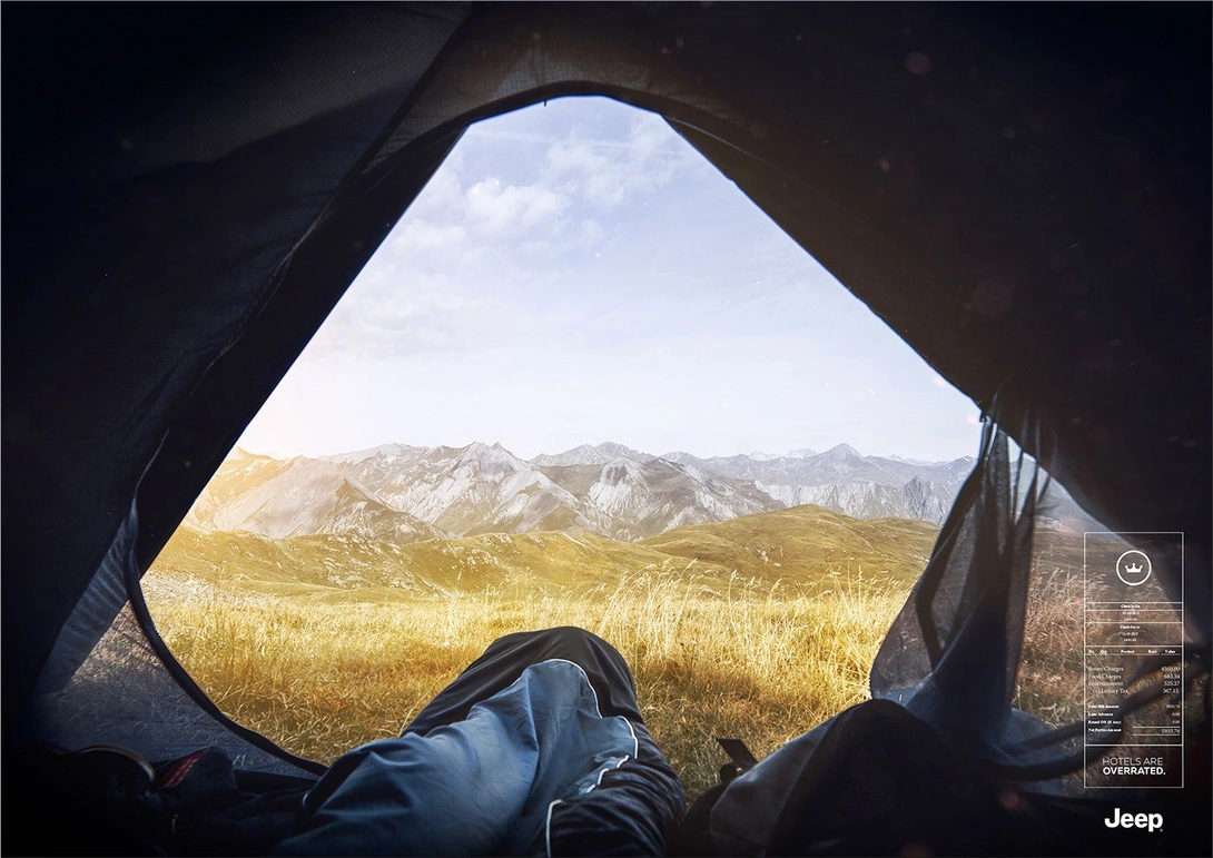 Jeep "Hotels are overrated"