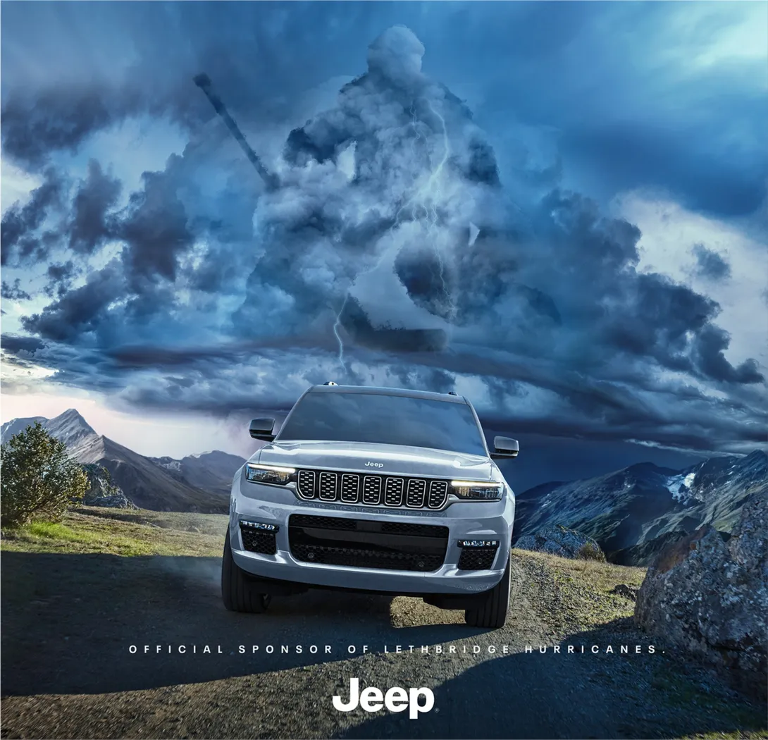 Jeep "Official Sponsor of Lethbridge Hurricanes"