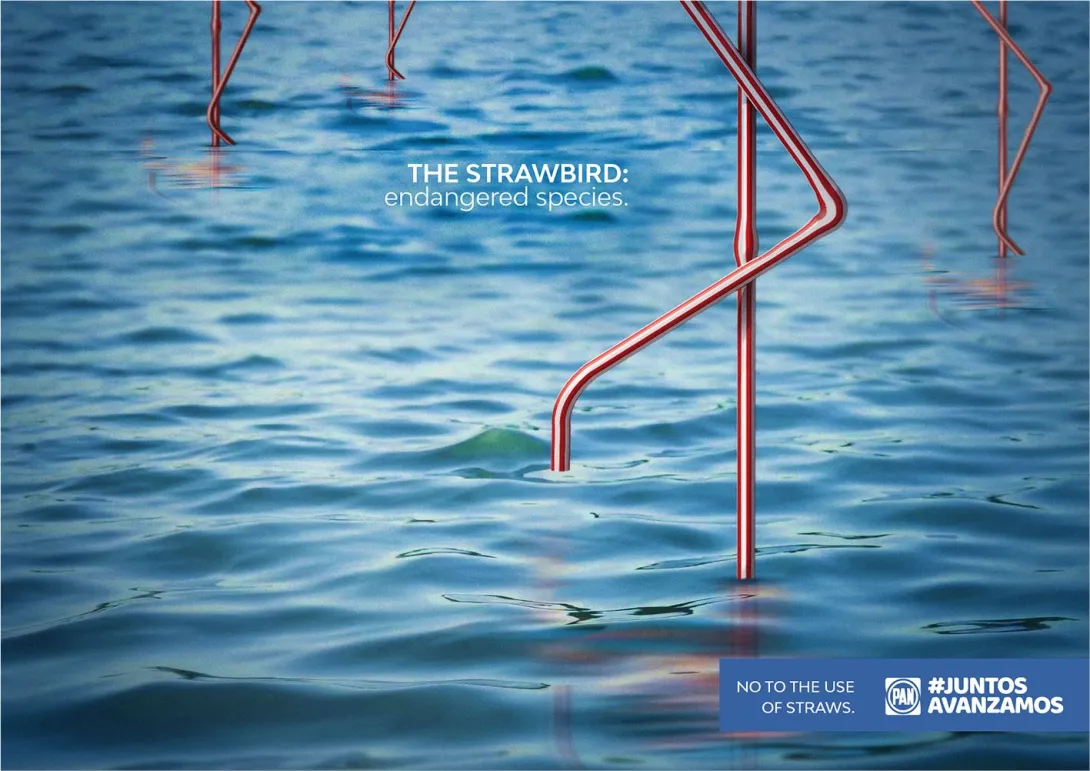 Juntos Avanzamos "No to the use of straws."