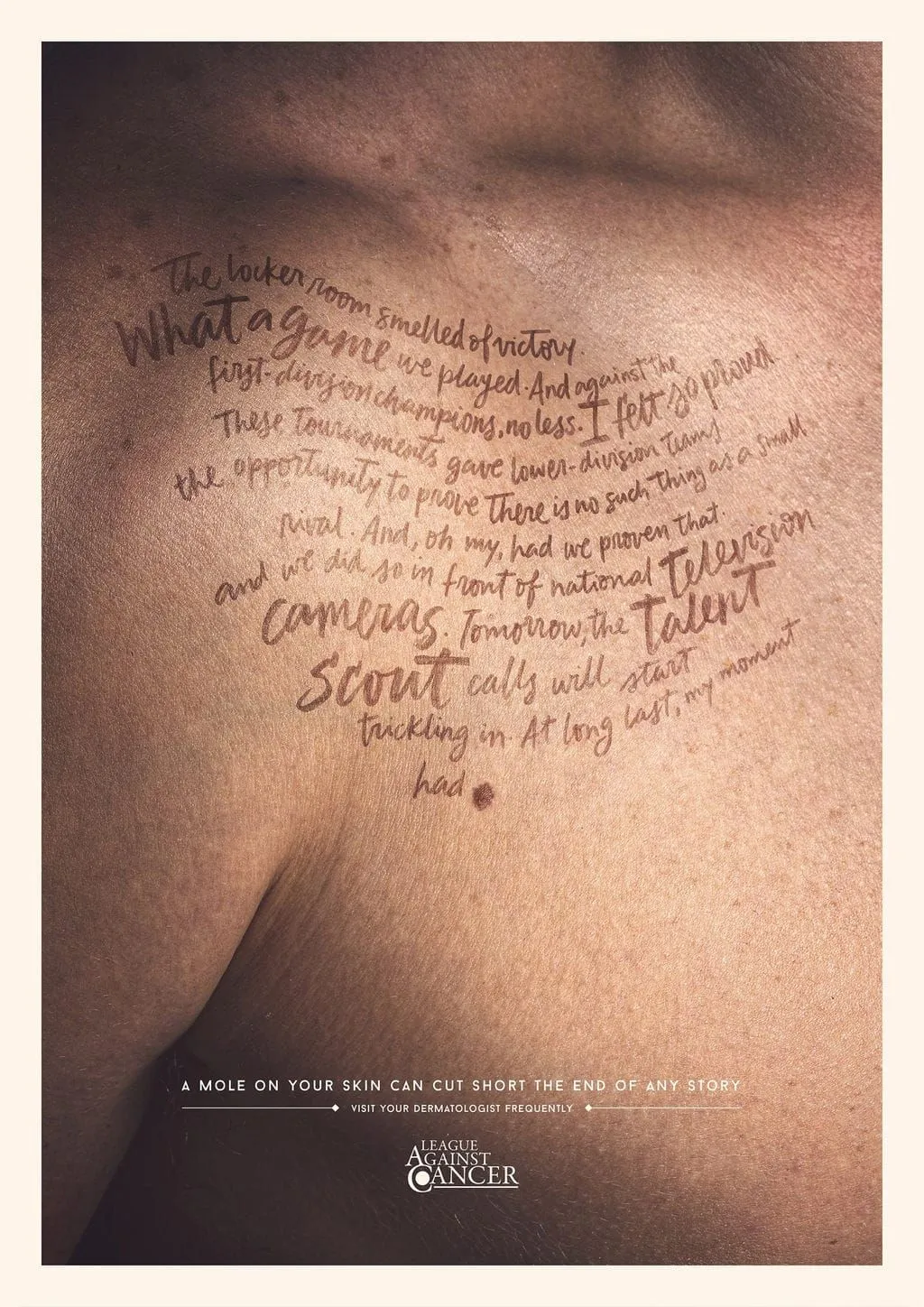 League against cancer:  A mole on your skin
