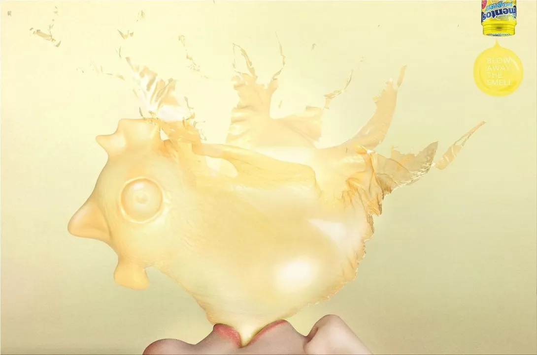 Mentos: "Blow away the smell." by Lapizdebits