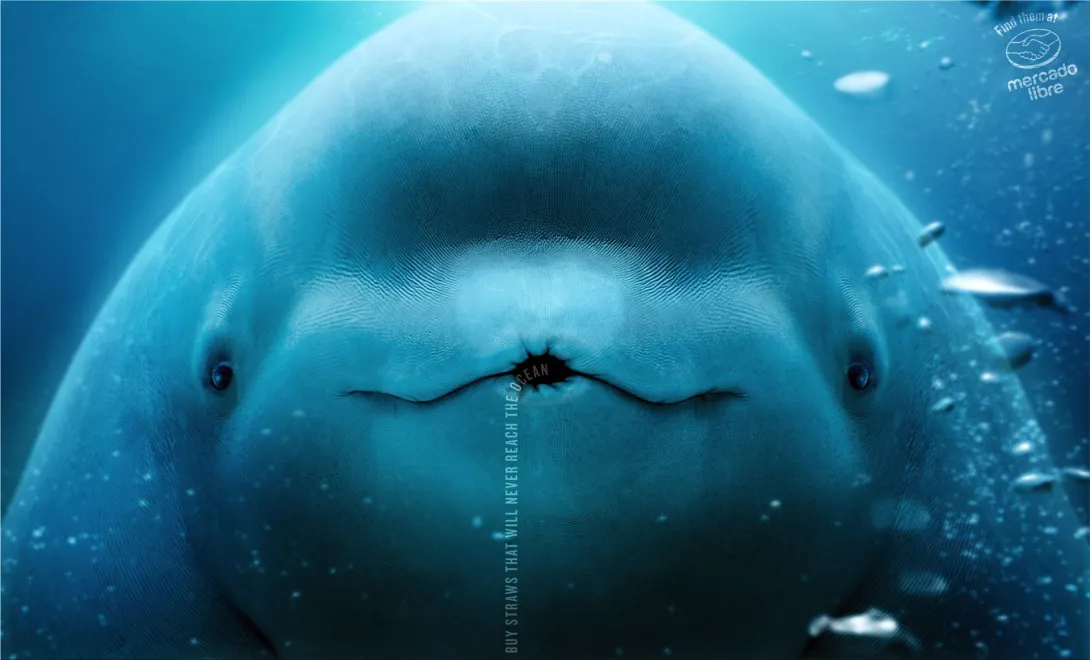 Mercado Libre "Buy straws that will never reach the ocean"