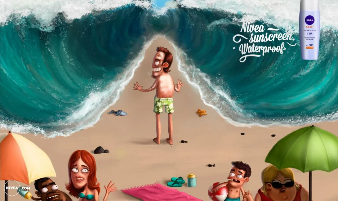 Nivea: "Nivea sunscreen waterproof."
