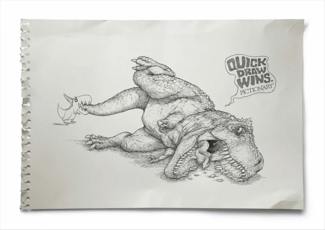 Pictionary print ads
