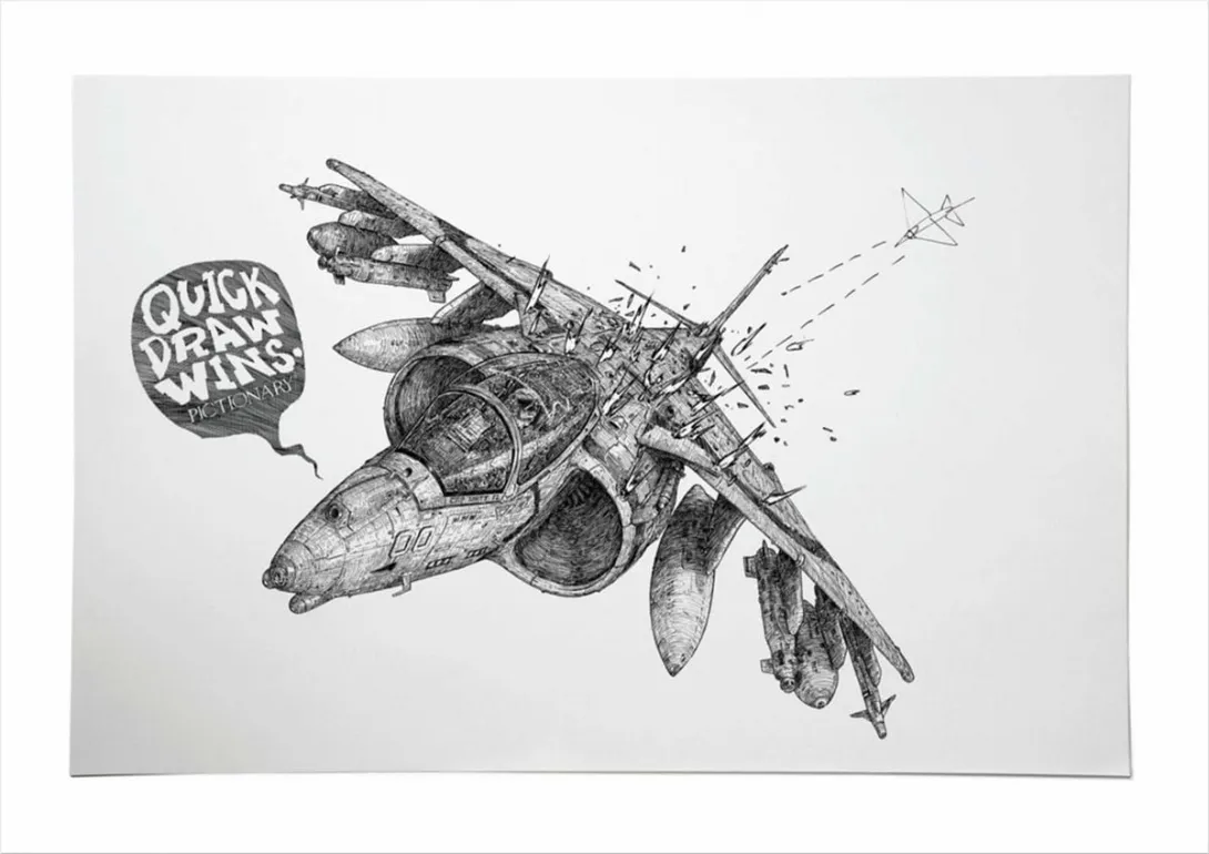 Pictionary print ads