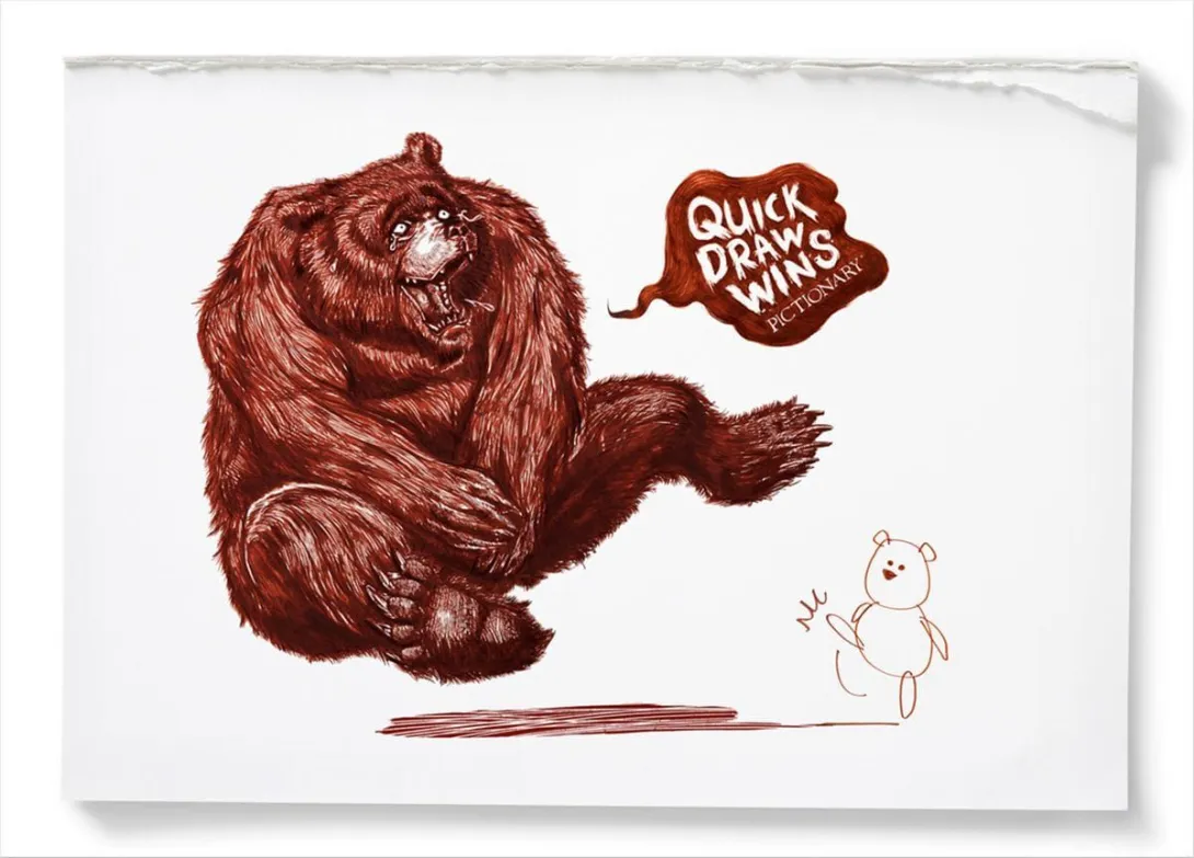 Pictionary print ads