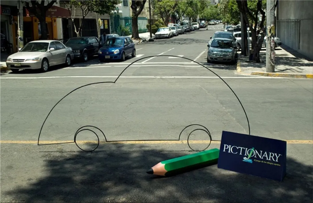 Pictionary print ads