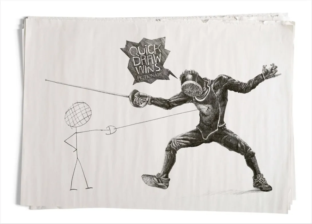Pictionary print ads