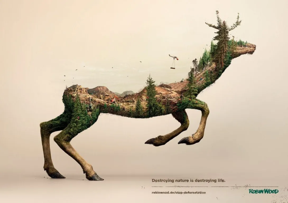 Robin Wood: Destroying nature is destroying life.