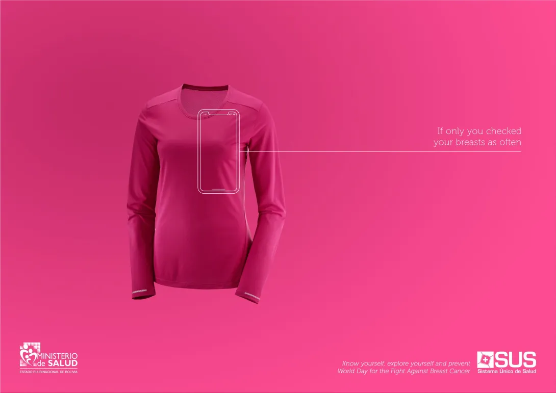 Sistema Único de Salud "If only you checked your breasts as often"