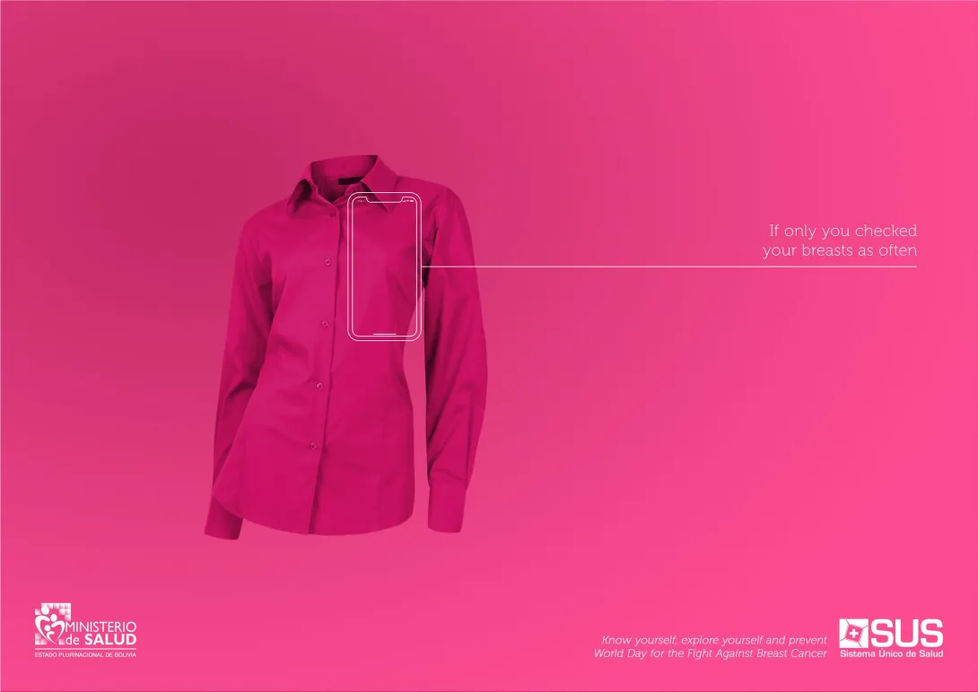 Sistema Único de Salud "If only you checked your breasts as often"
