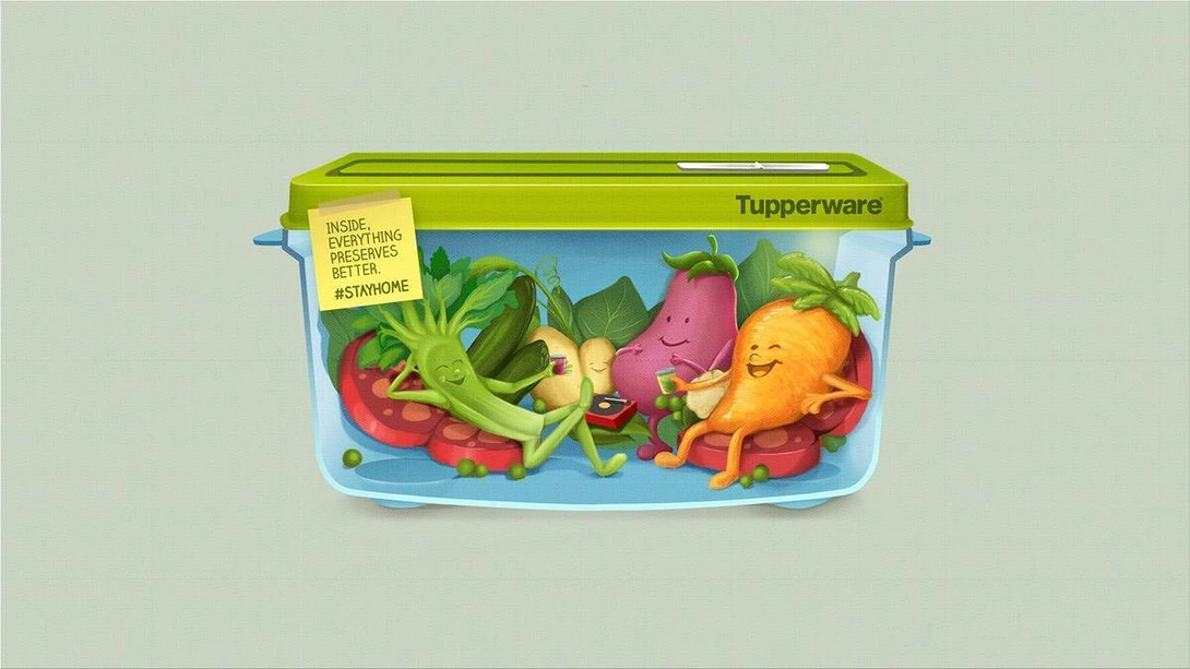 Tupperware "Inside, everything preserves better"