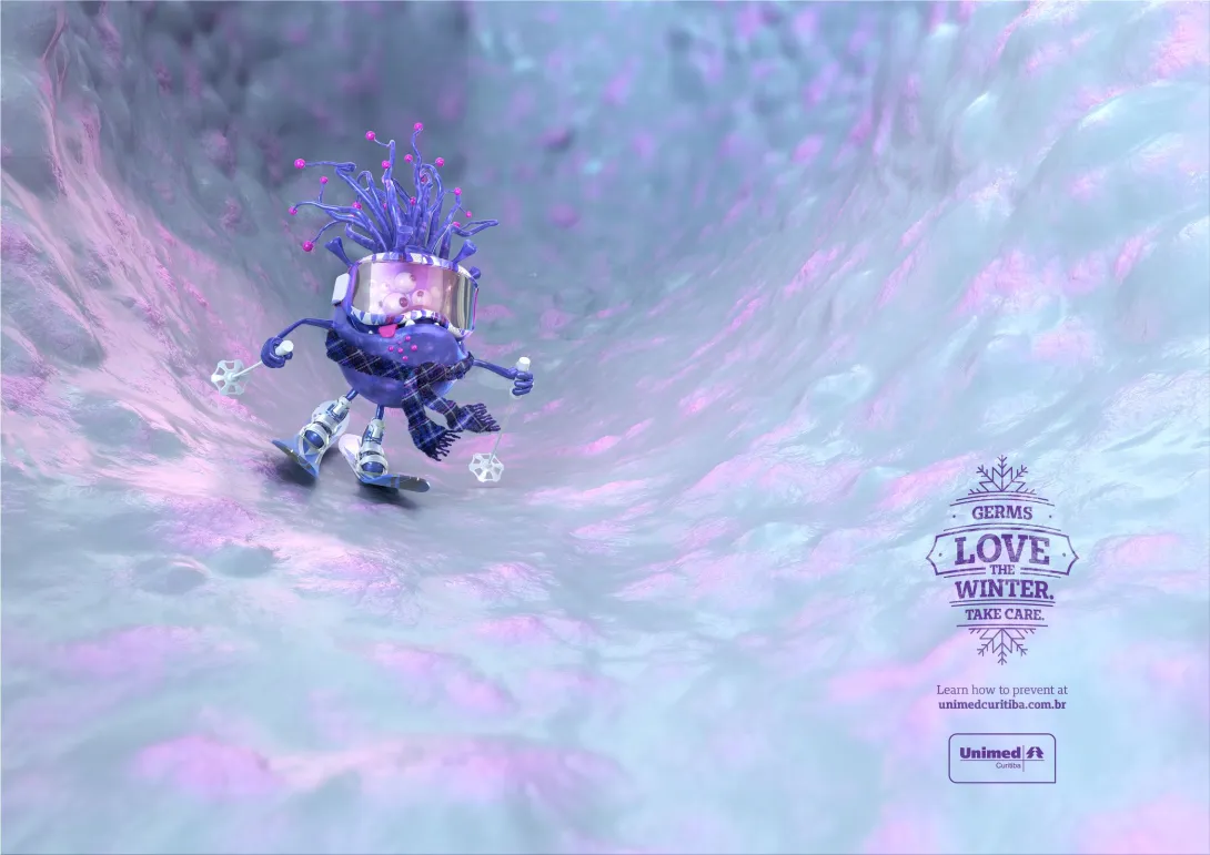 Unimed Curitiba "Germs love the winter. Take care."