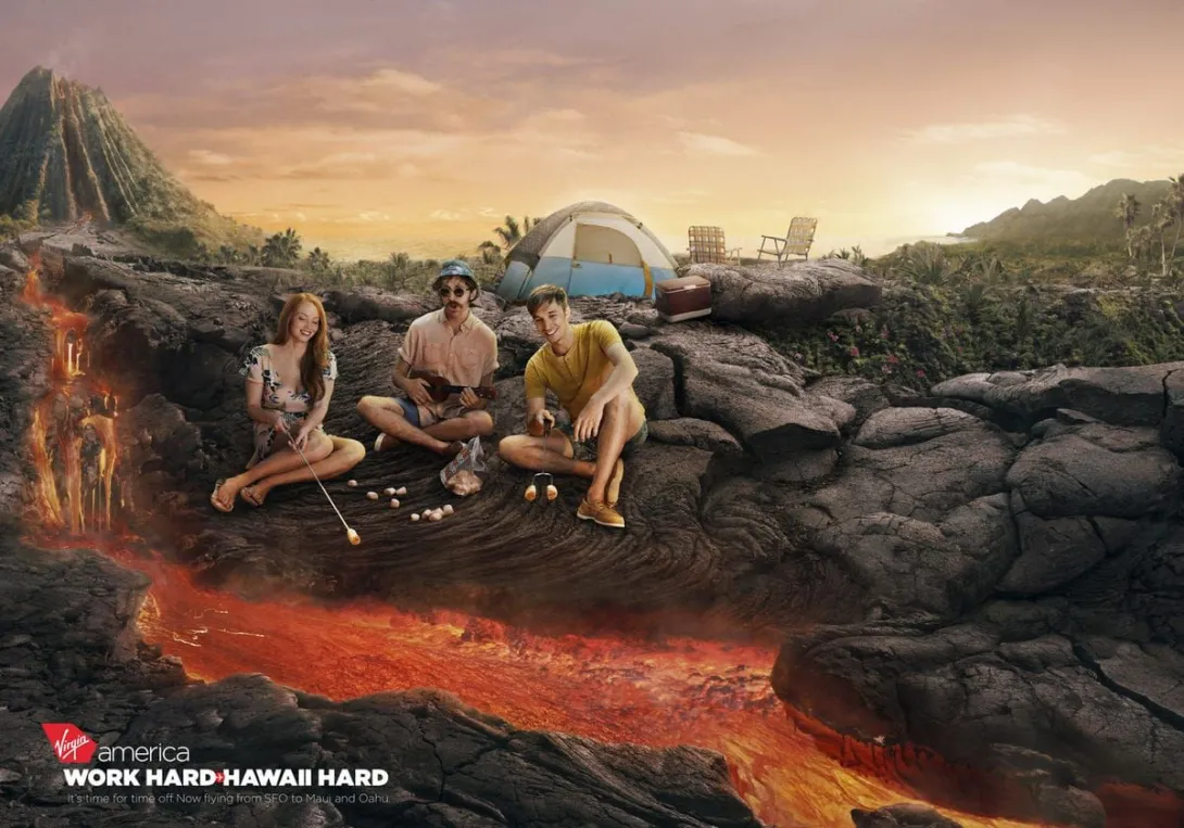 Virgin: work hard hawaii hard