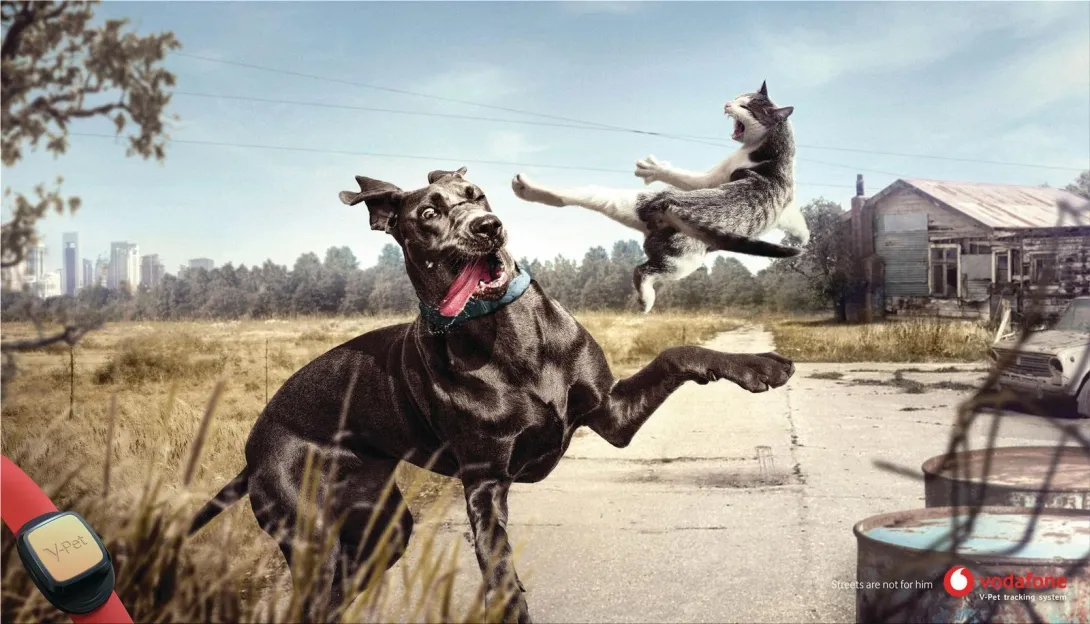 Vodafone "Streets are not for him. Vodafone V-Pet"