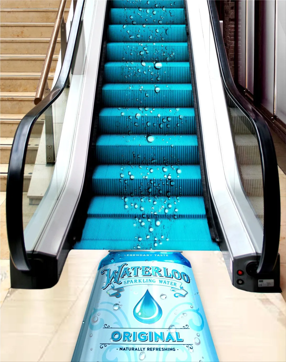 Waterloo Sparkling Water "Waterloo Bubble Escalator"